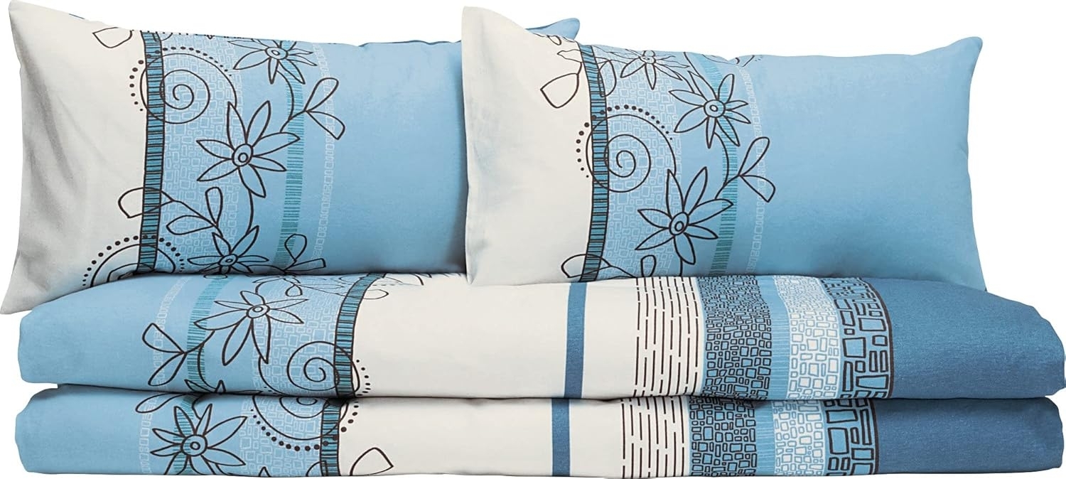 Erwin Müller Bettwäsche Bettwäsche Sparpaket 4-tlg, Biber, 4 teilig, Streifen Bild 1