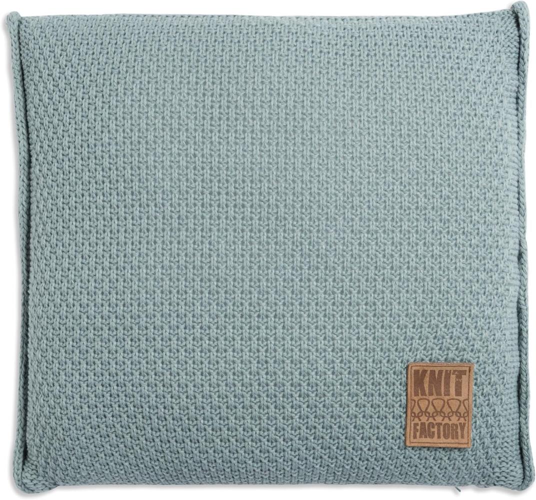 Knit Factory Jesse Kissen 50x50 cm Glatt Stonegreen Bild 1