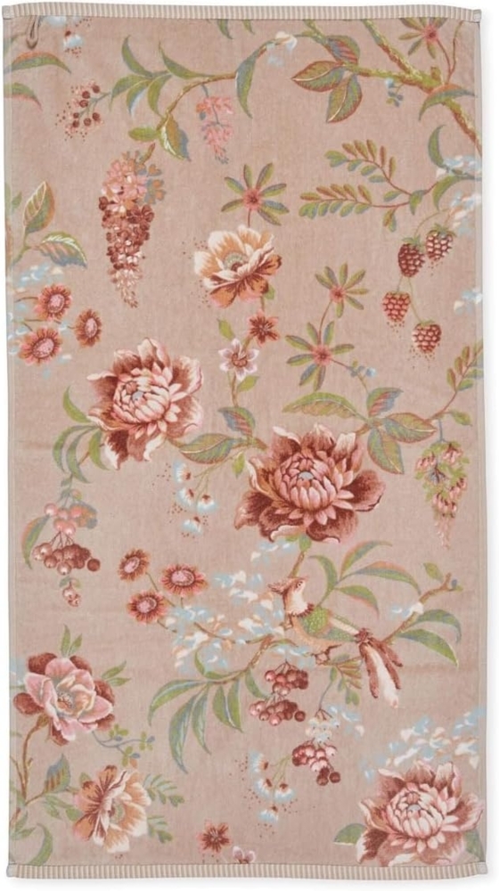 PIP Studio Handtuch Secret Garden Khaki 55x100 cm Blumenranke Blüten Bild 1