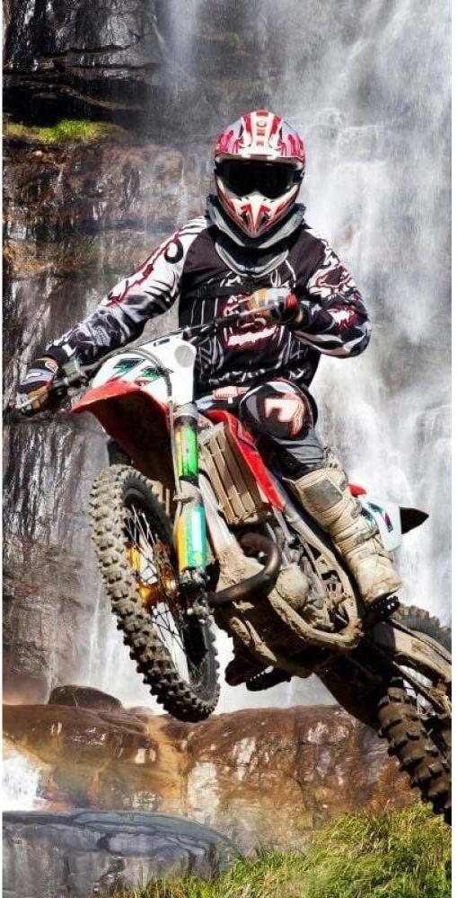 Motocross Duschtuch Badetuch Handtuch Strandtuch 70 x 140cm Bild 1