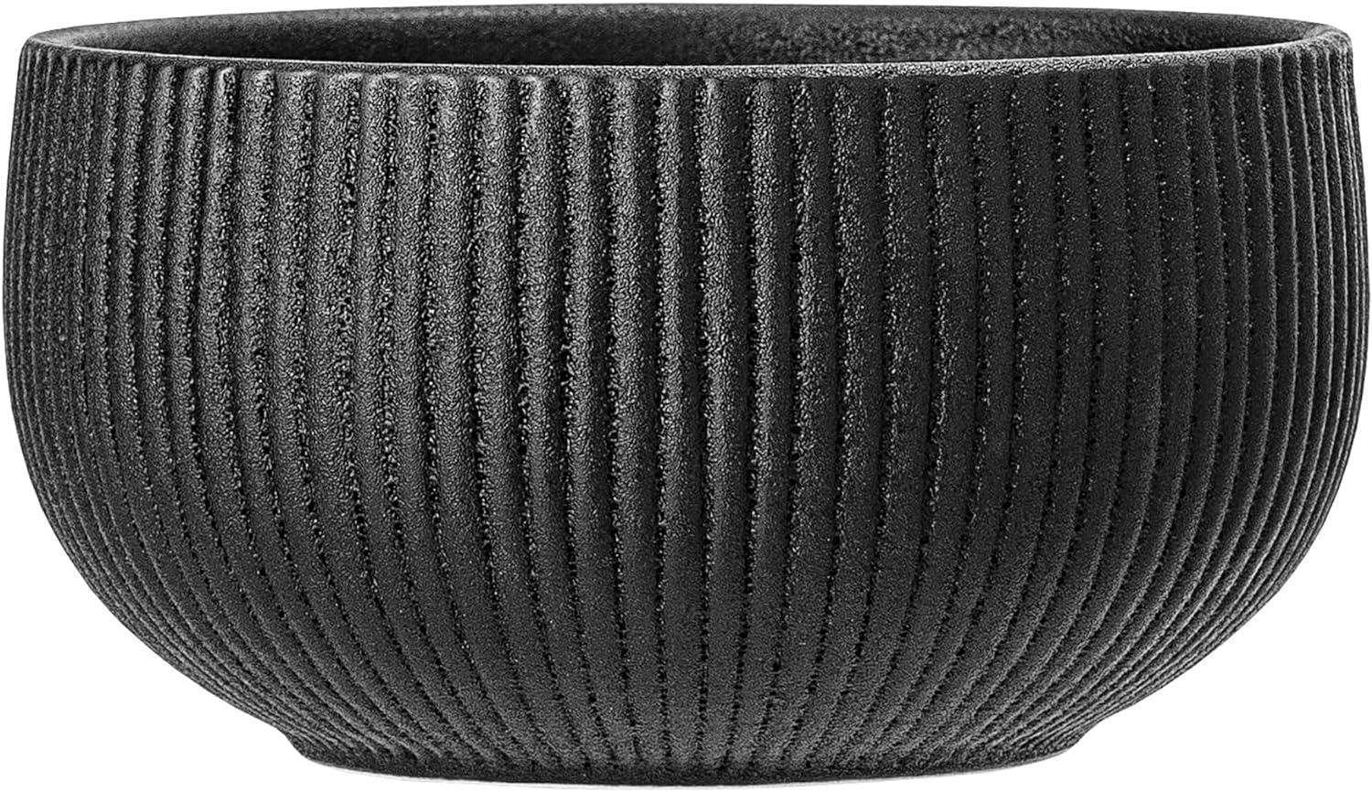 Bloomingville Schüssel Neri, Schale Schwarz 700ml Steingut Schüssel Bowl Gusseisen-Optik nordisches Design Bild 1