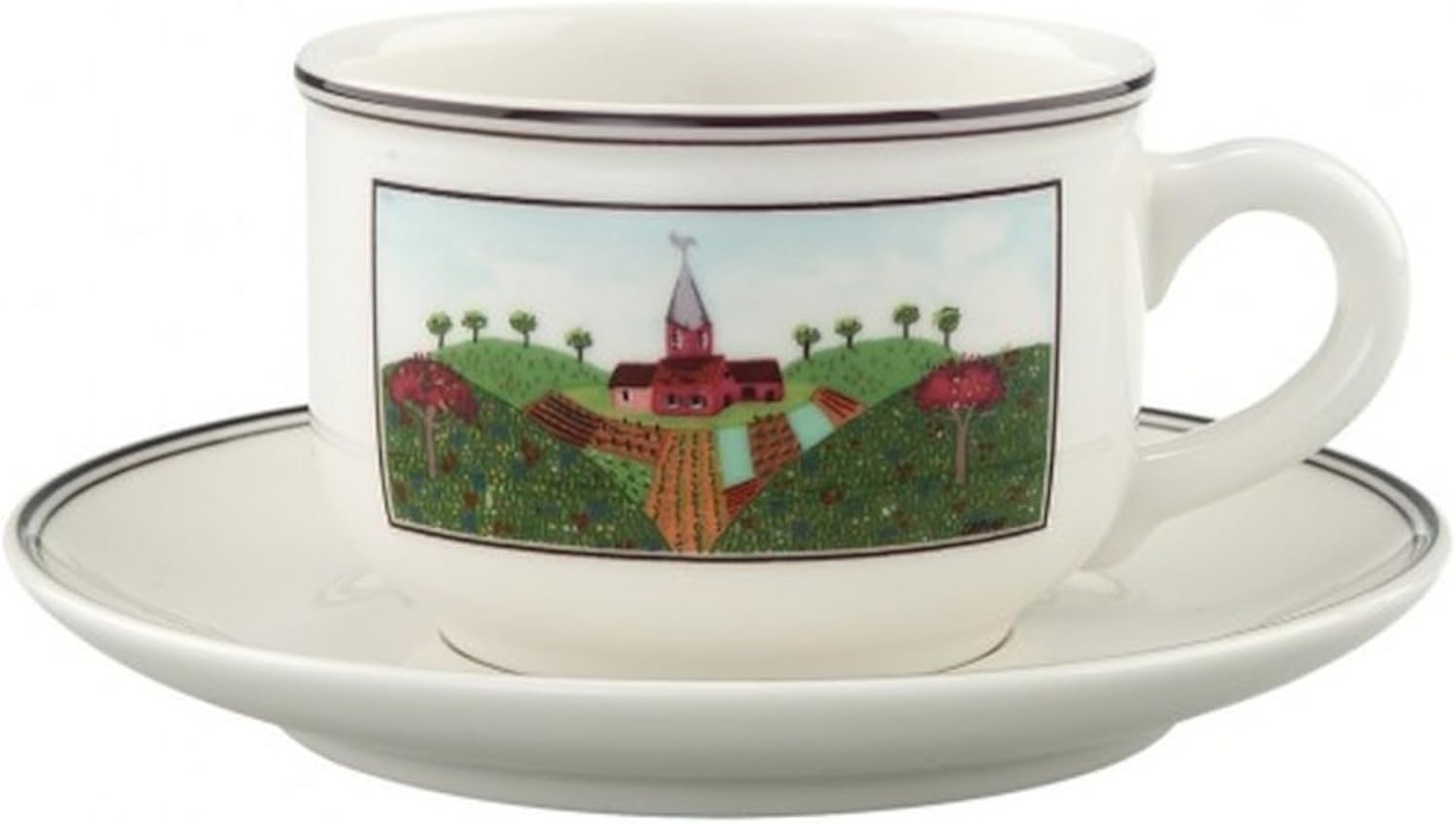 Teetasse mit Untertasse 2tlg. Design Naif Villeroy und Boch Teetasse - Mikrowelle geeignet, Spülmaschinenfest Bild 1