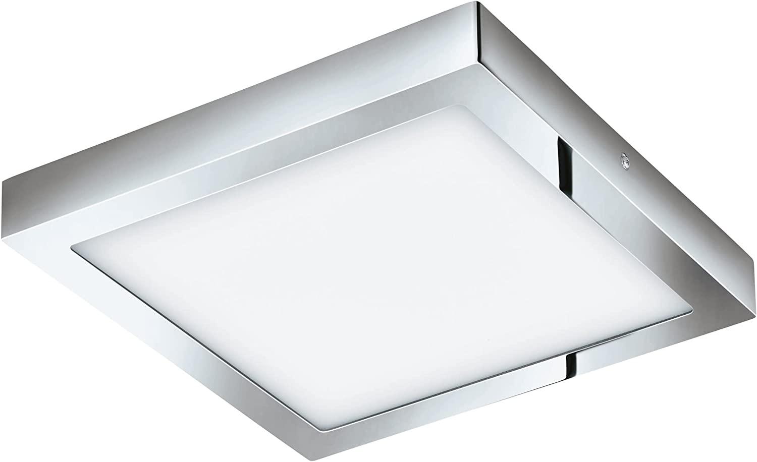 Eglo 98561 LED Aufbauleuchte FUEVA-C chrom L:30cm B:30cm H:4cm IP44 mit Connect Funktion Bild 1