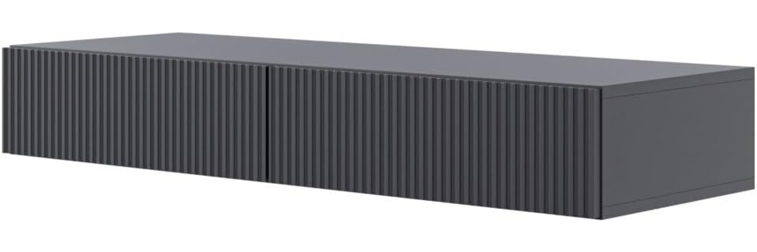 Selsey 'Veldio' Schminktisch hängend mit 2 Schubladen, schwarz, ca. 16 x 110 x 40 cm Bild 1