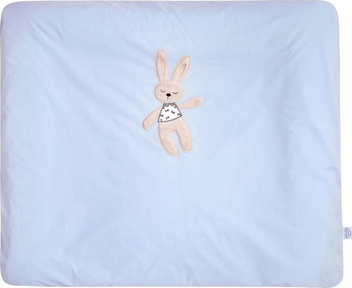 Julius Zöllner 'Kuschelhase' Wickelauflage mit Stoffbezug blau 75x85 cm Bild 1