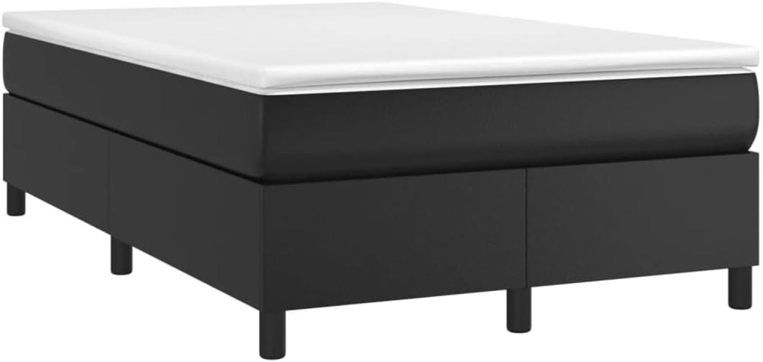 vidaXL Boxspringbett mit Matratze Schwarz 120x190 cm Kunstleder 3269697 Bild 1