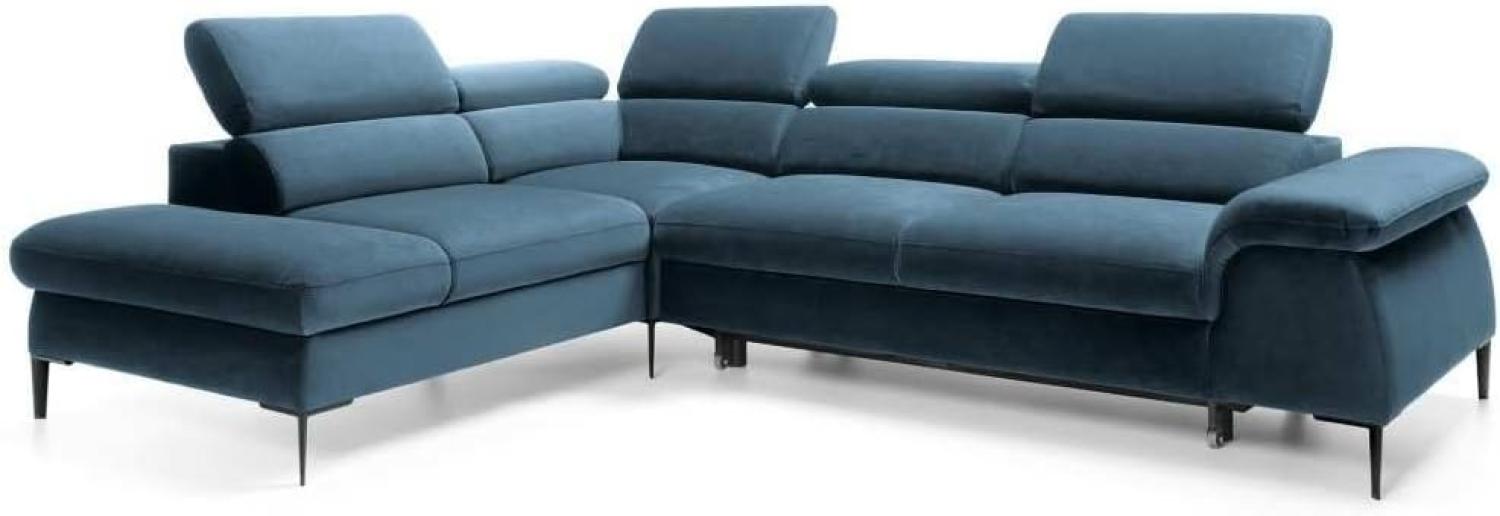 Designer Sofa Vela mit Schlaffunktion Blau Links Bild 1