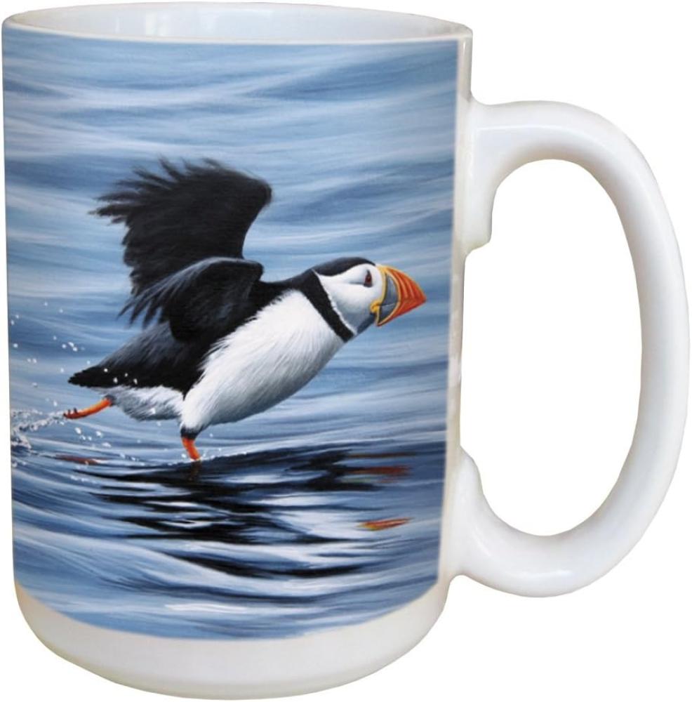 Tree Free Grußkarten 45723 15 oz Jeremy Papageientaucher Running Paul) Keramik Tasse mit großen Griff Bild 1