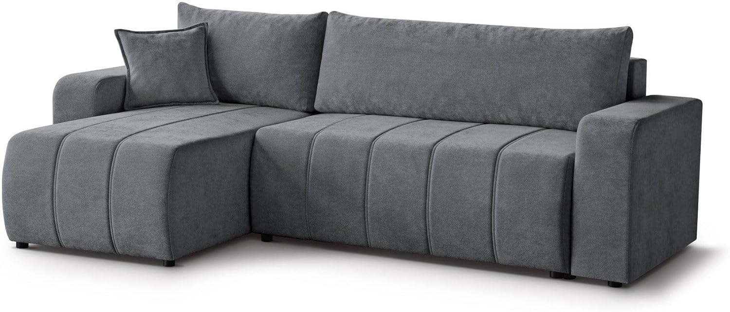 Beautysofa Ecksofa MORI, universelle Seite, mit Schlaffunktion, mit Bettkasten Bild 1