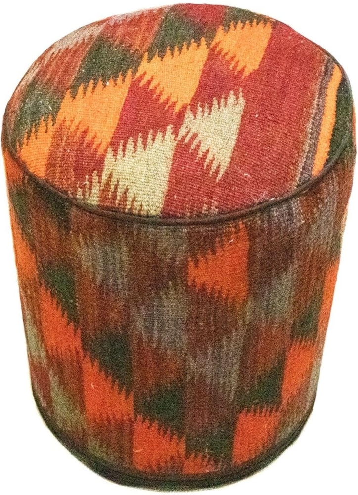 Sonderform,XS / 80 cm Ø Rund & kleiner,Mehrfarbig,Patchwork,Schurwolle,Afghanistan Bild 1