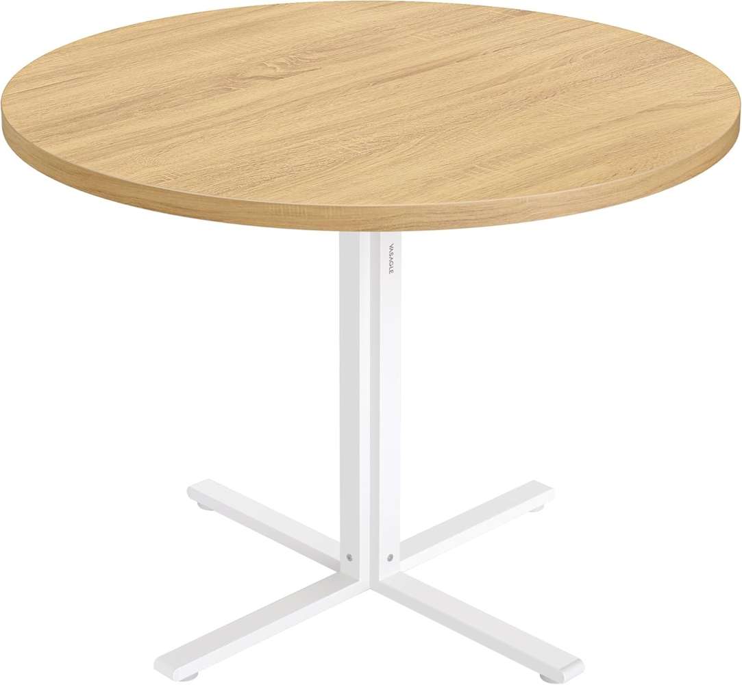 VASAGLE Esstisch, Esszimmertisch, für 4 Personen, Landhausstil, wasserresistente Oberfläche, 80 cm d, 74,8 cm H, vielseitig, Goldeichenfarben, KDTDE082Y02 Bild 1