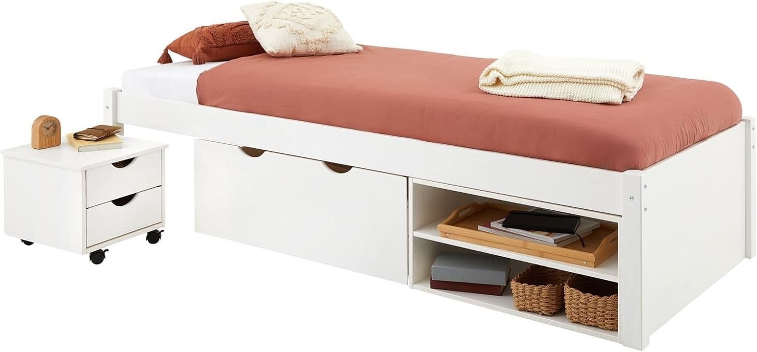 IDIMEX Funktionsbett SABRINA, Schubladenbett Einzelbett Bett mit Stauraum Holzbett - Kiefer Bild 1