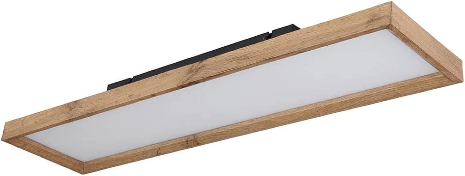 LED Deckenleuchte, Holzoptik, CCT, Landhaus, opal, L 80cm Bild 1