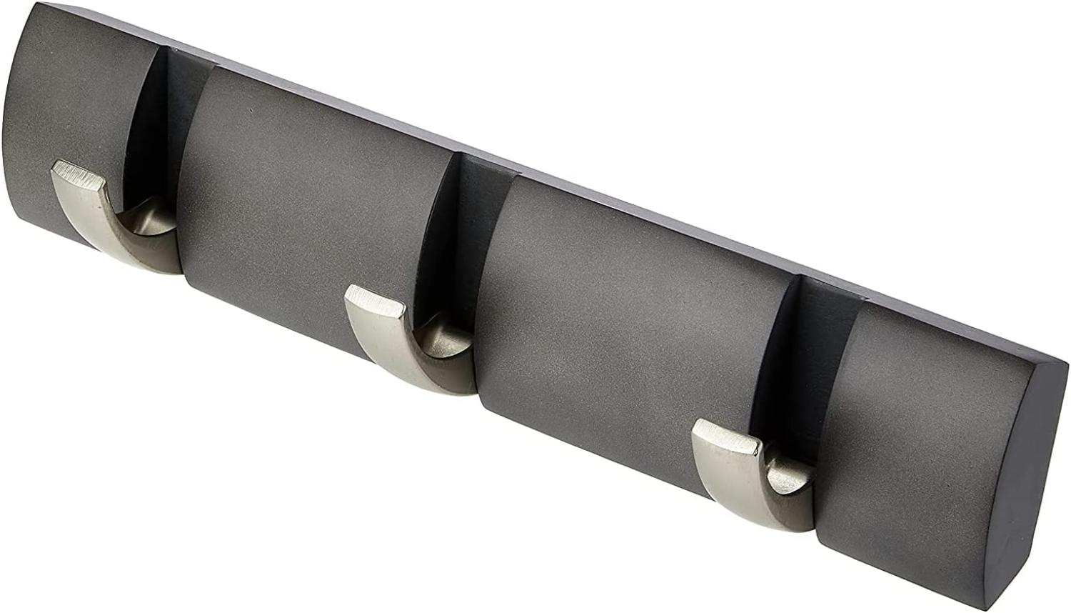 Umbra FLIP 3 Wandhaken, Kleiderhaken, Gaderobe, Wandgaderobe, Wohnen, Wohnaccessoire, Pappel, Driftwood/Nickel, 318853-1143 Bild 1