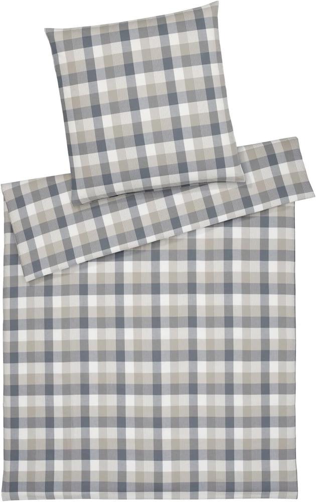 elegante Soft-Flanell Bettwäsche Watson anthrazit|Kissenbezug einzeln 40x80 cm Bild 1