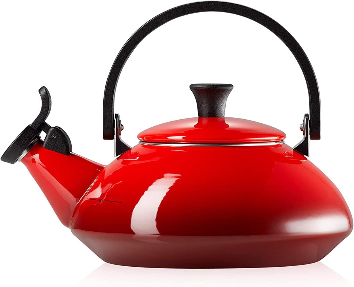 Le Creuset Wasserkessel, Füllmenge: 1,6 l, lierter Stahl-Phenolgriffe, Zen, Kirschrot Bild 1