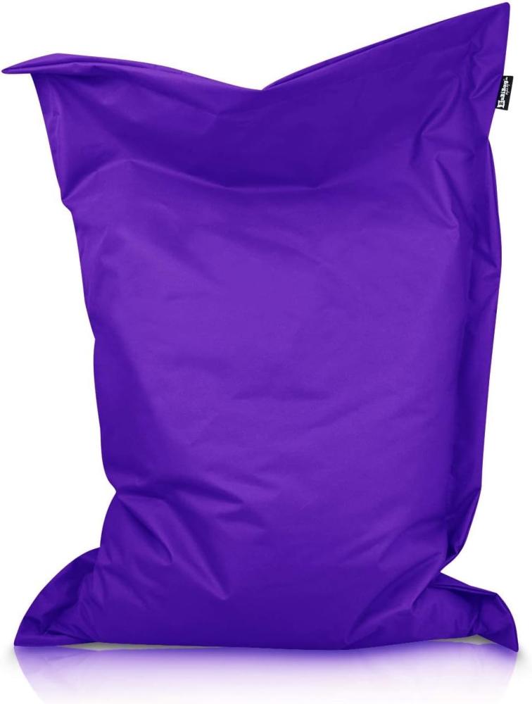 BuBiBag XXL Sitzsack, Outdoor Sitzsäcke für Kinder und Erwachsene, Bodenkissen Beanbag Fatboy wetterfest (Lila 145x110 cm) Bild 1