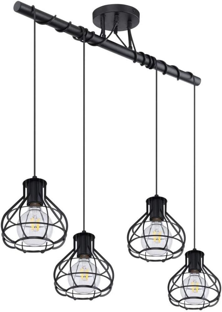 GLOBO Deckenleuchte Innen Wohnzimmer Deckenlampe Schlafzimmer Schwarz 15388-4D Bild 1