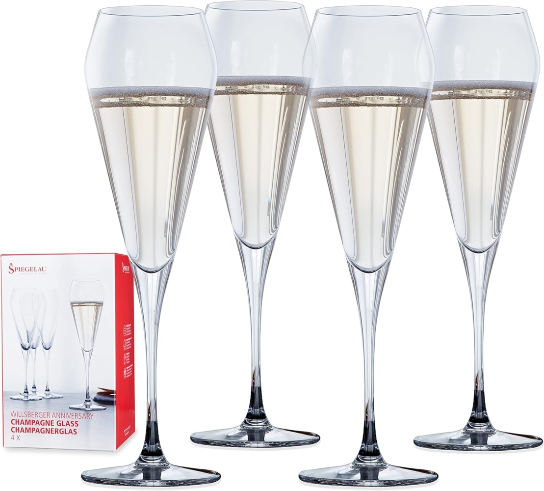 Spiegelau & Nachtmann 4-teiliges Champagnerglas-Set, Kristallglas, 240 ml, Willsberger Anniversary, 1416175 Bild 1