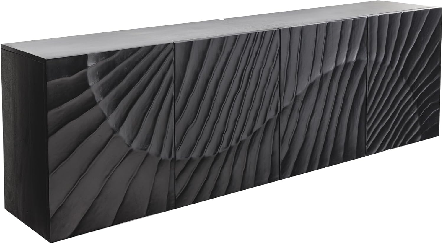 riess-ambiente Sideboard SCORPION 180cm schwarz (Einzelartikel, 1 St), Wohnzimmer · Massivholz · Mango · TV-Schrank · hängend · Industrial Bild 1