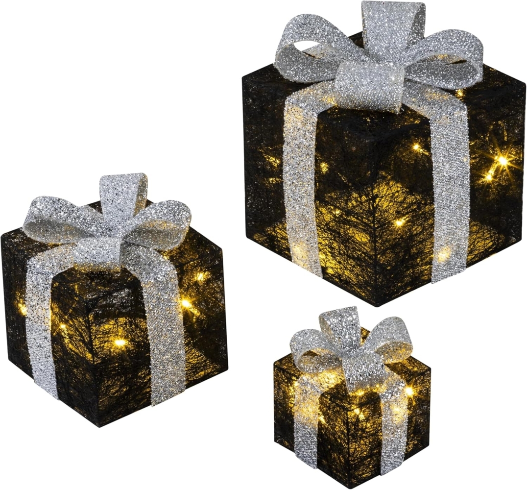 Bambelaa! LED Dekolicht Bambelaa! Led Deko Leucht Geschenk Boxen 3er Set inkl. Timer Funktion, Gelb Bild 1