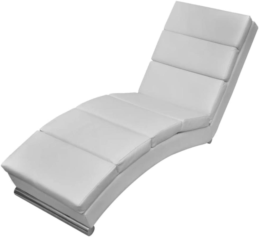 vidaXL Chaiselongue Weiß Kunstleder 240712 Bild 1