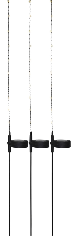 Große Solar Leuchtstäbe ,Flexy' im 3er Set, kabellos, je 10 warmweißes LEDs, H 80cm Bild 1