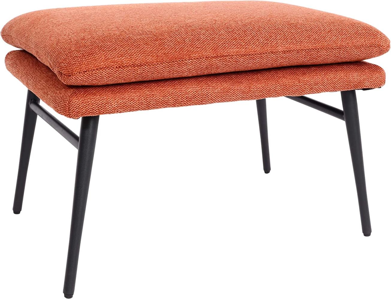 Hocker HWC-L62, Sitzhocker Fußablage Ottomane Polsterhocker, 38x56x40cm Stoff/Textil ~ terracotta-braun Bild 1