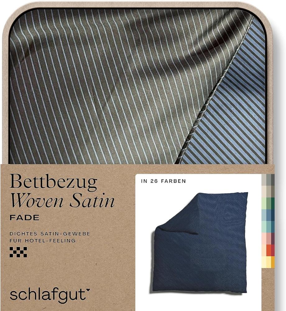 Schlafgut Woven Fade Bettwäsche|Bettbezug einzeln 240x220 cm| blue-deep-black Bild 1