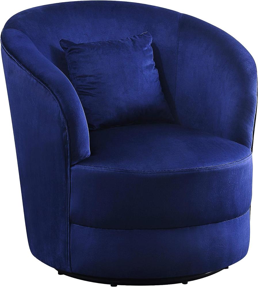 Atlantic Home Collection Sessel Colin, 360Grad, Polyester, Blau, BxTxH: 84cm x 85cm x 84 cm Bild 1