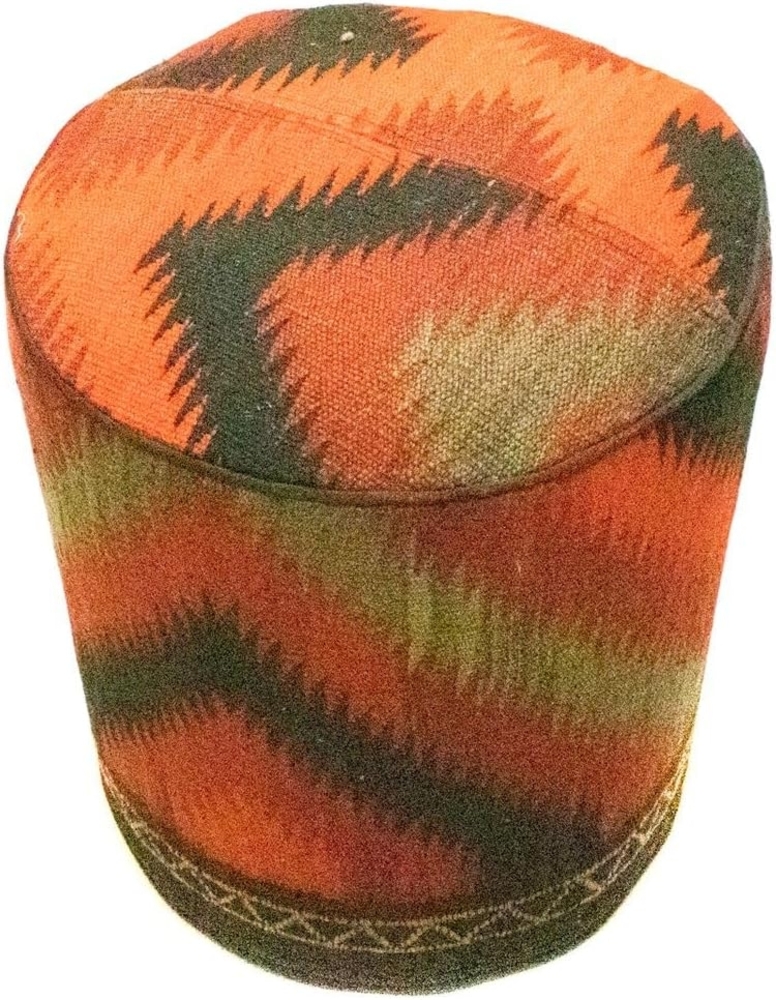 Sonderform,XS / 80 cm Ø Rund & kleiner,Mehrfarbig,Patchwork,Schurwolle,Afghanistan Bild 1