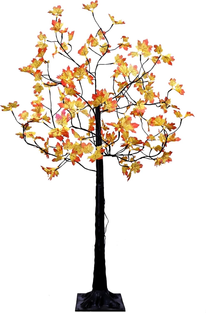 Gartenpirat LED Baum LED-Leuchtbaum 150 cm hoch mit Ahorn-Blätter 120 LED warmweiß Bild 1