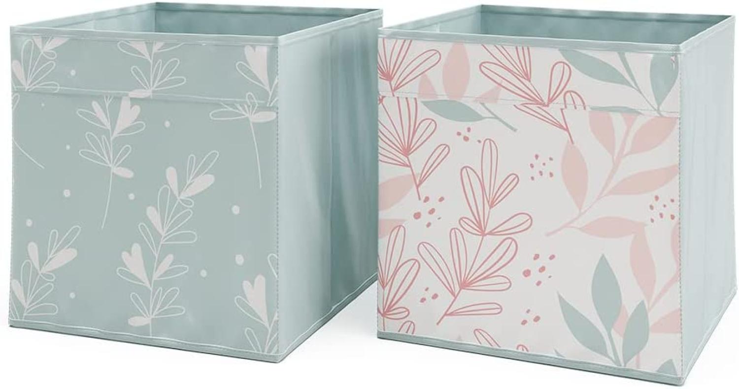 Vicco Faltbox Aufbewahrungsbox Regalbox Türkis Rosa Floral 3 Hartkarton Ablage Bild 1