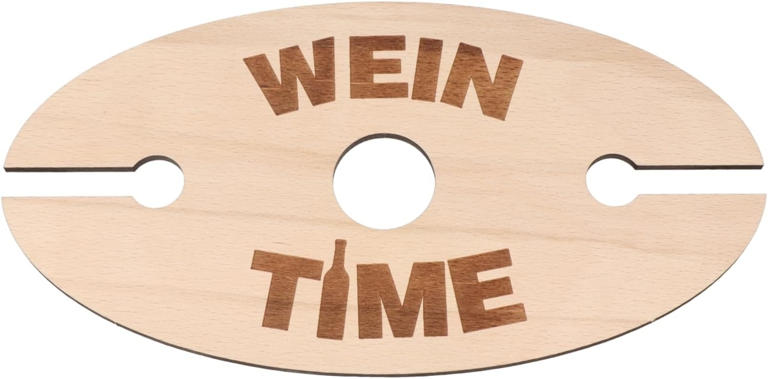 Spruchreif® Weinflaschenhalter Weinglashalter aus Holz, Holz Weinständer, Geschenkidee Holz Bild 1