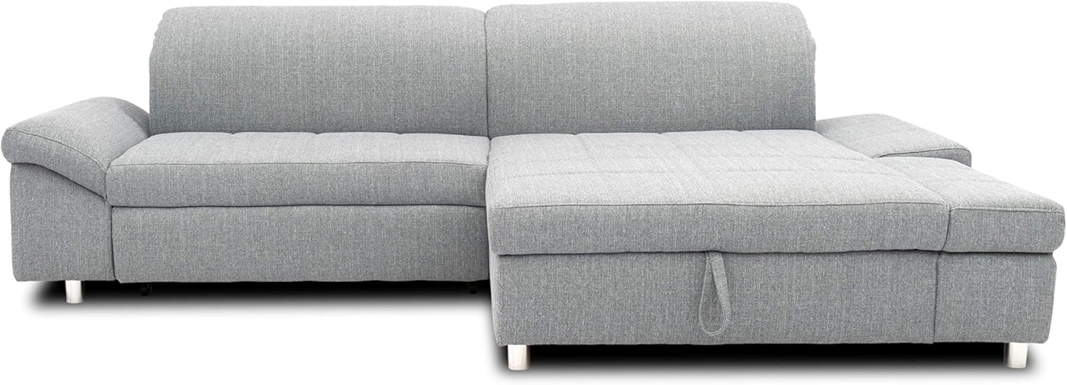 DOMO. collection Mika Ecksofa, Sofa in L-Form, Eckcouch Eckgarnitur, 260 x 178 x 80 cm, Polsterecke in grau Bild 1