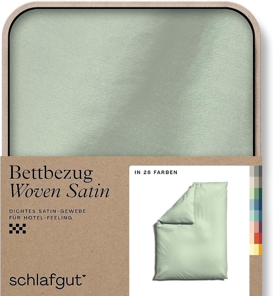 Schlafgut Woven Satin Bettwäsche|Bettbezug einzeln 135x200 - 140x200 cm| green-light Bild 1