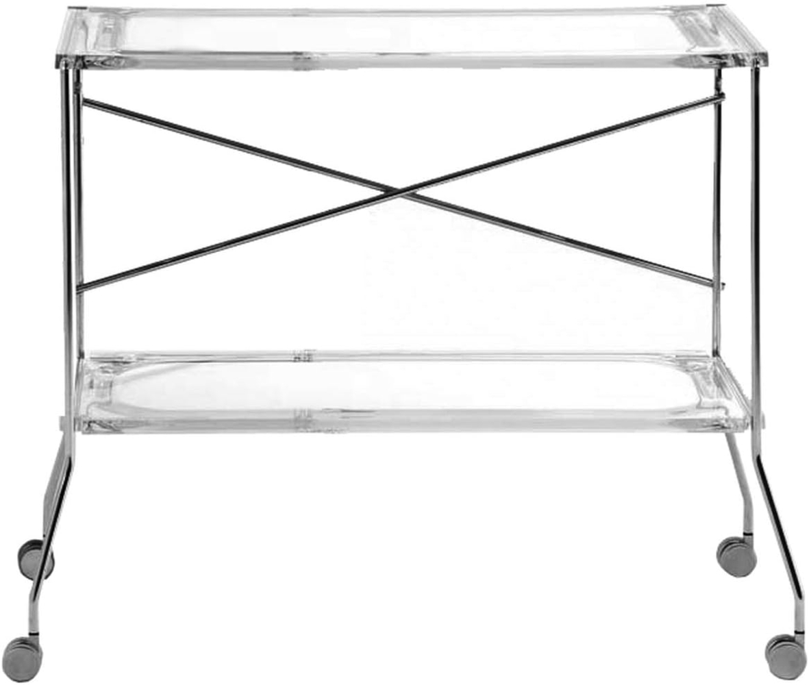 Kartell Flip Servierwagen, Plastik, Crystal, 42 x 72 x 80 cm Bild 1