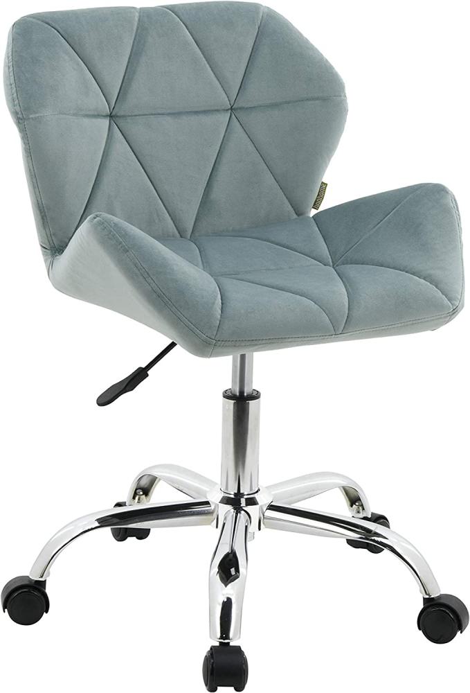 HNNHOME Eris Schreibtischstuhl, moderner, gepolsterter Samt, Drehstuhl, aus Stoff, höhenverstellbar Bild 1