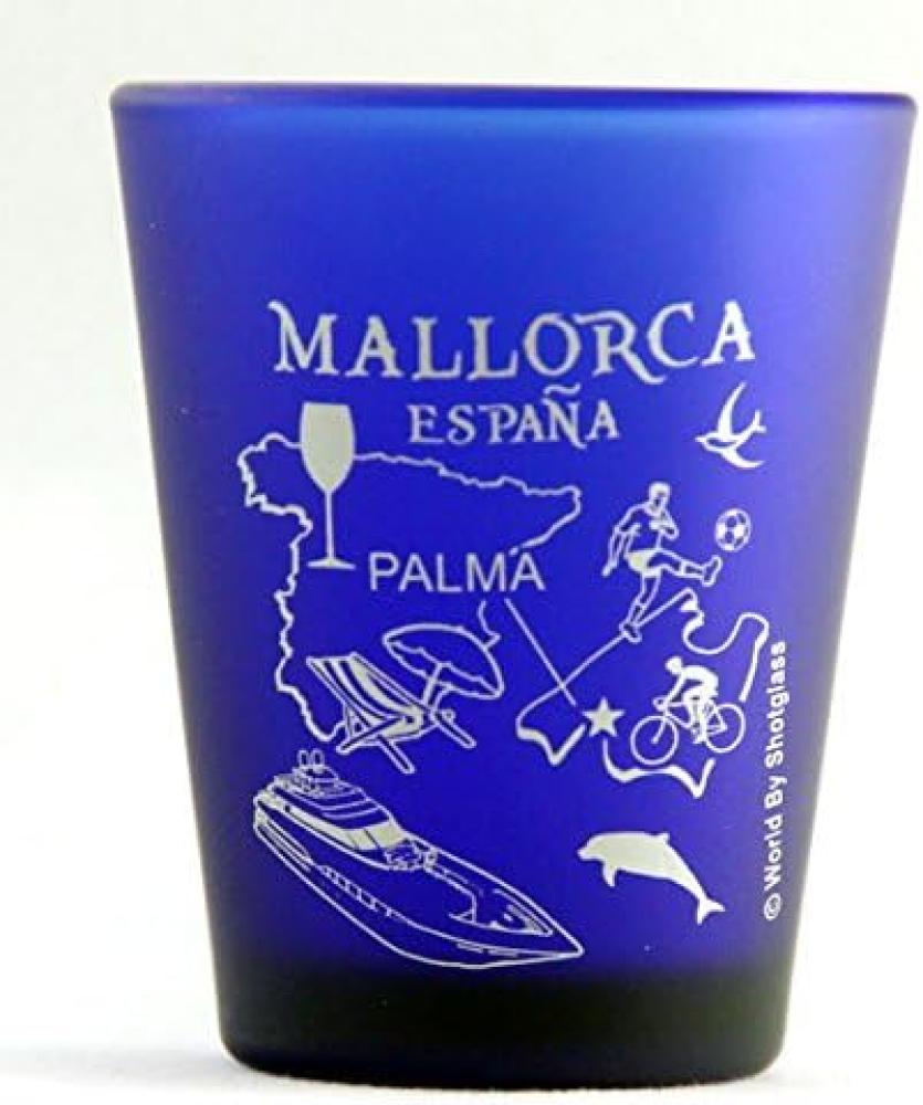 Mallorca Spain Palma De Mallorca Cobalt Blue Shot Glass by World By Shotglass Bild 1