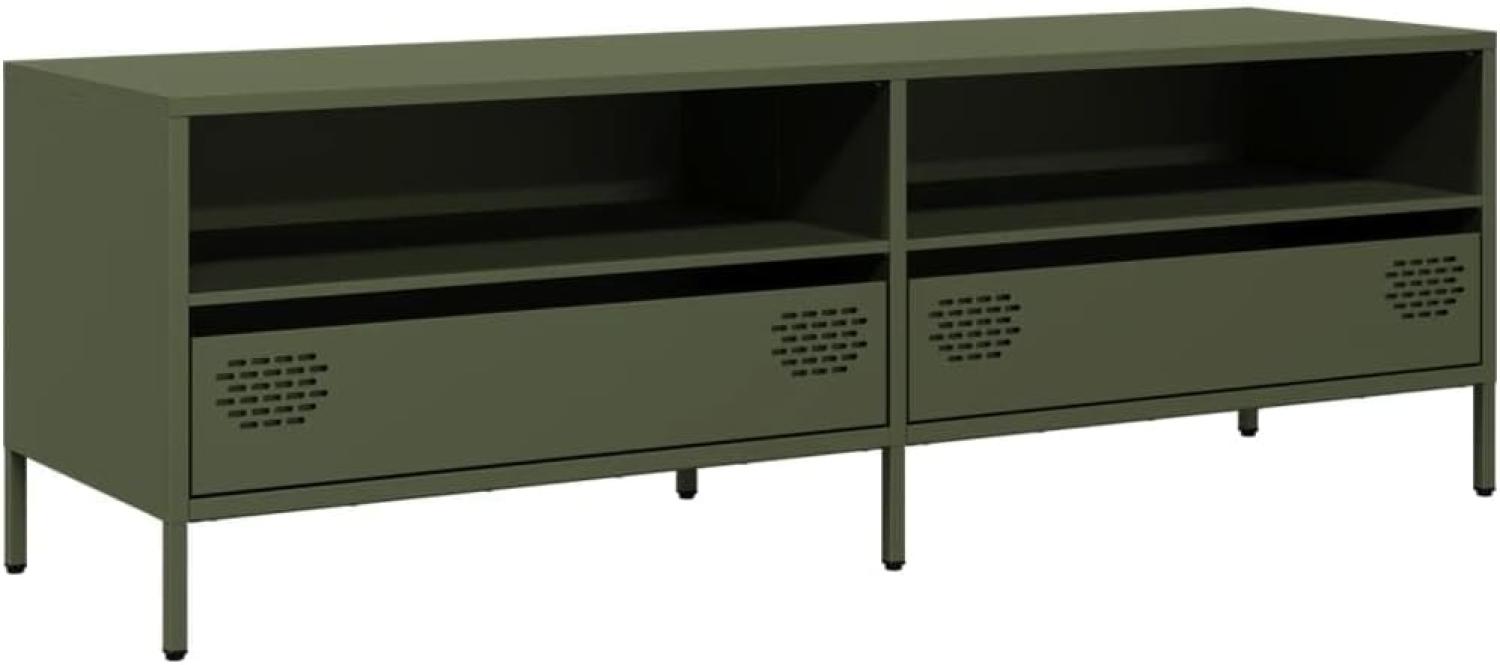 TV-Schrank Olivgrün 135x39x43,5 cm Kaltgewalzter Stahl 851338 Bild 1