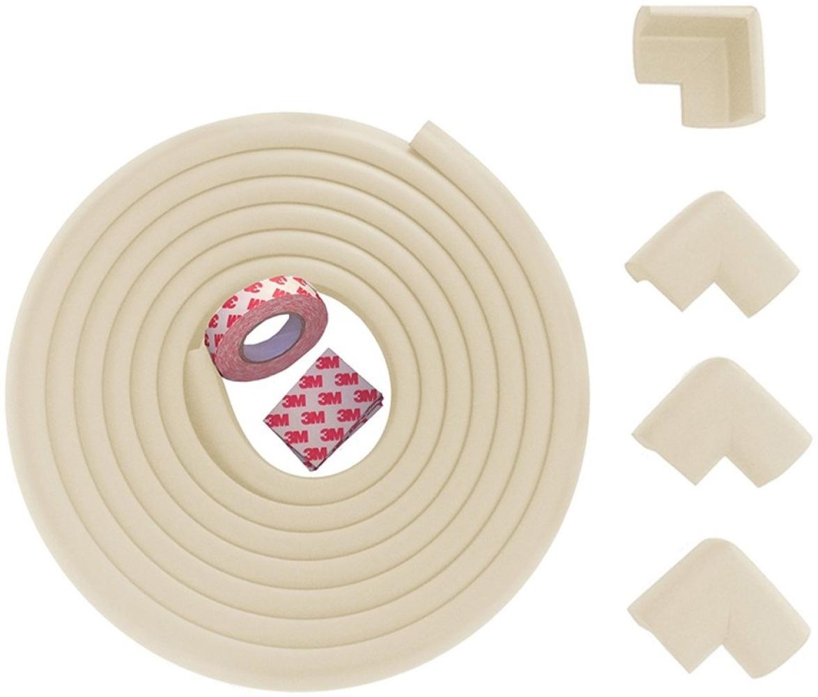 Kantenschutz Schaumstoff von Fairy Baby | Kantenschutz Eckenschutz | Kantenschutz Kinder Schwarz, Grau, Sahne, Braun | für Tische, Platten, Kommode (4M, Grau) Bild 1
