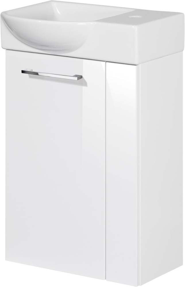 Fackelmann SBC SCENO Gäste WC Set 2-teilig 45 cm, Weiß, links, Keramik Bild 1