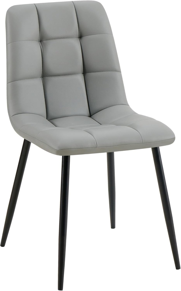 CLP Esszimmerstuhl Antibes Kunstleder,hellgrau Bild 1