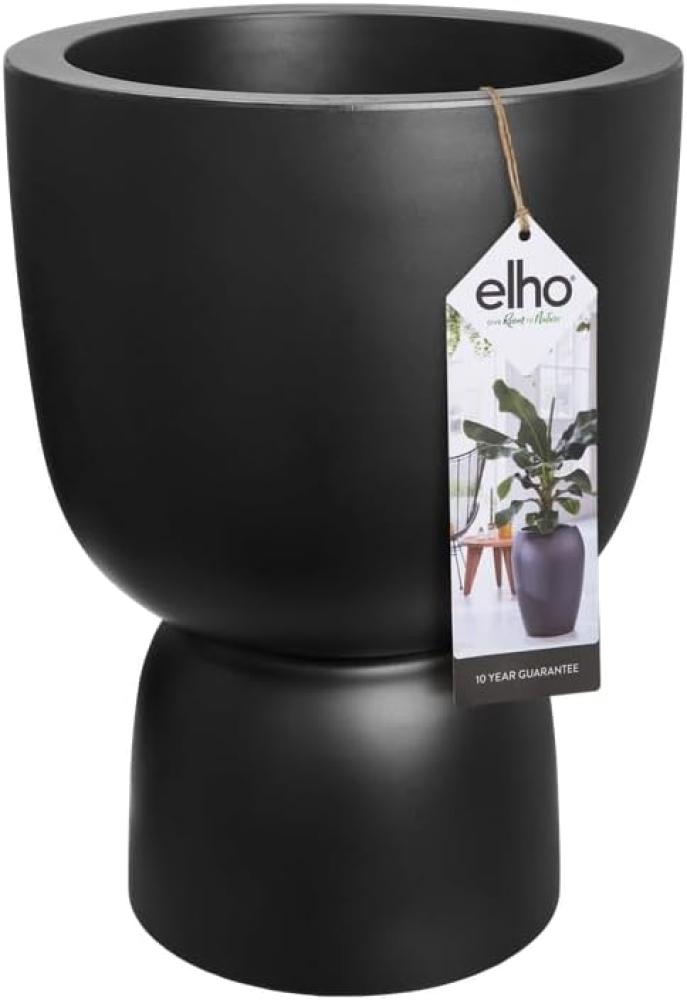 elho Pure Coupe 35 - Blumentopf für Innen & Außen - Ø 34. 9 x H 49. 0 cm - Schwarz/Schwarz Bild 1