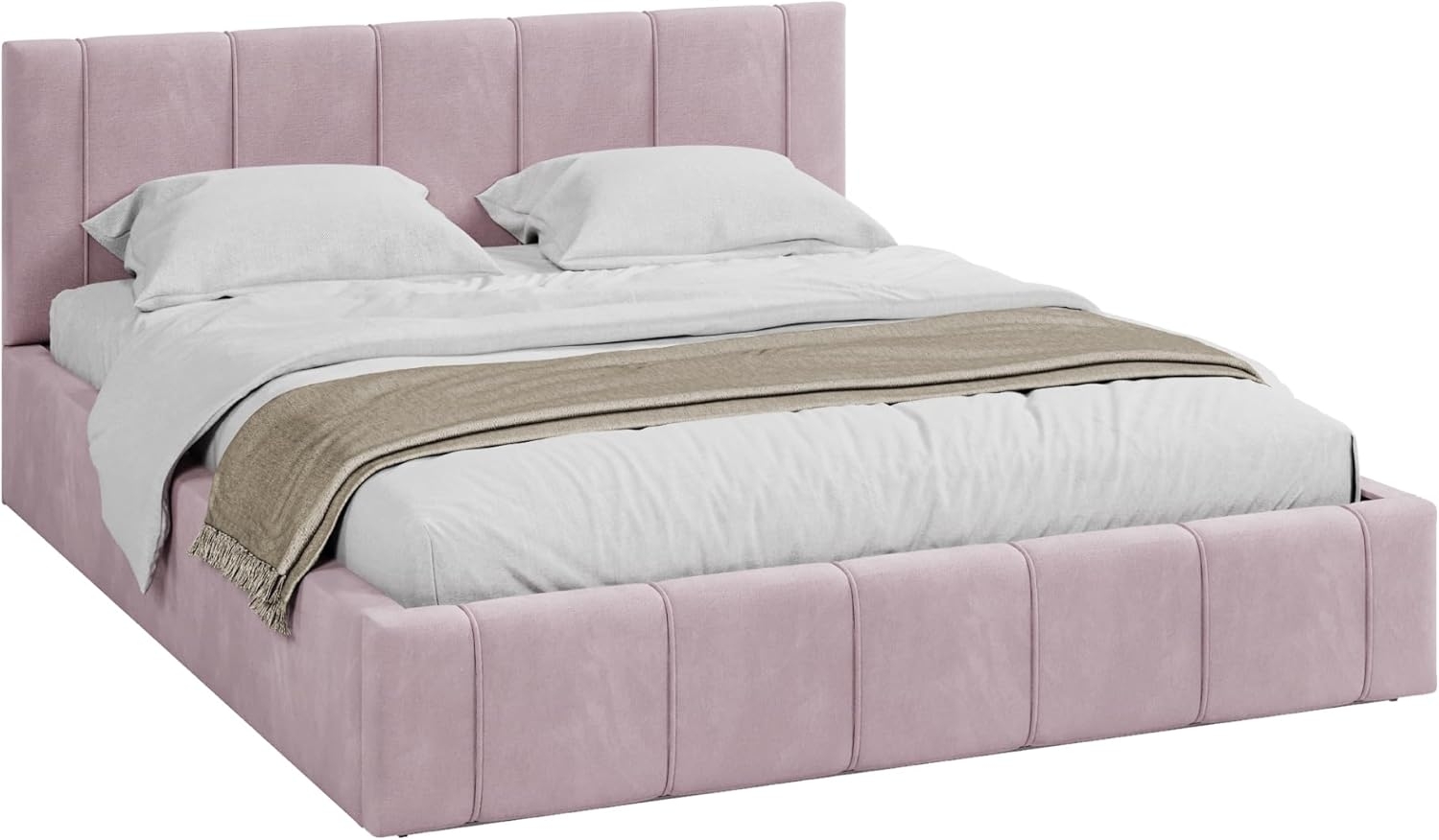 FDM Polsterbett FLORIDA Bettgestell 90x200, 120x200, 140x200, 160x200, 180x200cm (Polsterbett modern mit Bettkasten MADE IN EU - mit hochwertigem Velours Bezug, verfügbar 90x200 120x200 140x200 160x200 180x200cm, Bettrahmen, Bett, mit großen gepolstert... Bild 1