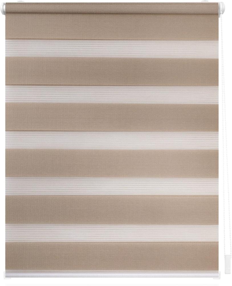 Lichtblick Sonnenschutzsysteme GmbH Doppelrollo Kopenhagen 110 cm x 150 cm (BxL) Taupe modernes Duo Rollo; Klemm- und schraubbar; Lichtdurchlässig und blickdicht Bild 1