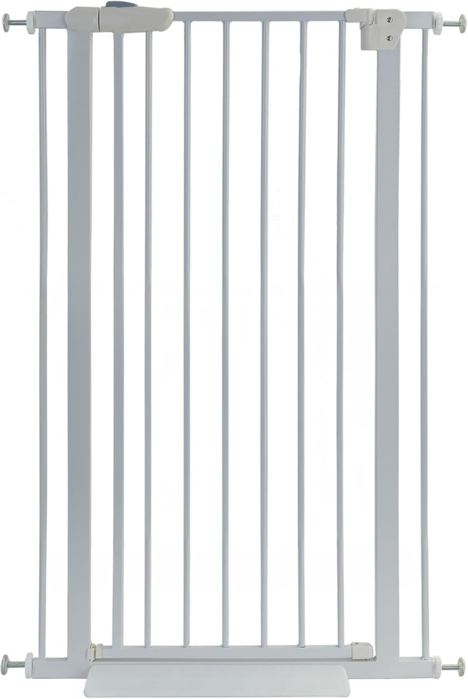 Absperrgitter Treppenschutzgitter Metall weiß + Rampe 72 - 86cm 120cm hoch Bild 1