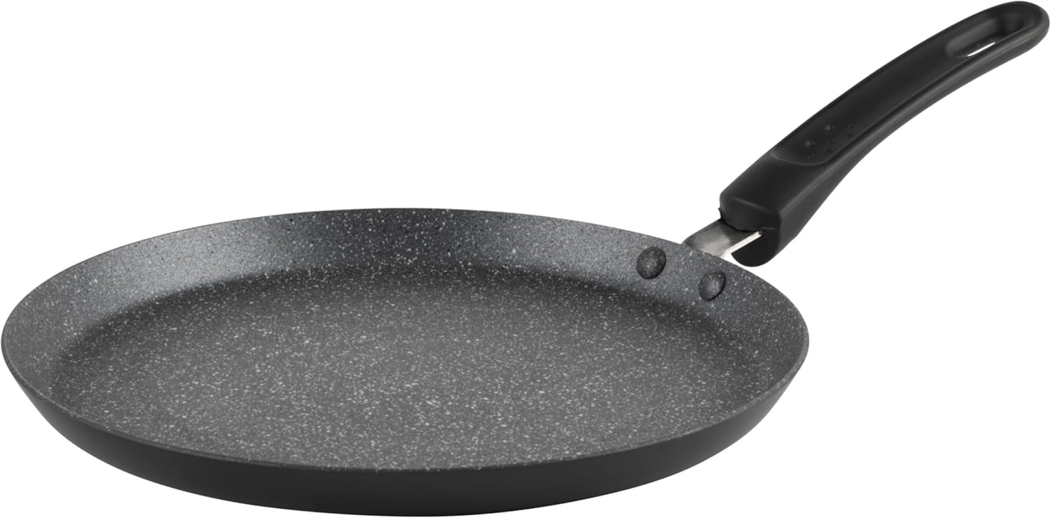 Russell Hobbs RH02852EU7 Metallic Marble 25 cm Crêpe-Pfanne - Antihaft-Pfannkuchenpfanne, flache Omelett-/Eierpfanne, Induktionsherd geeignet, weicher Griff, Kochgeschirr aus geschmiedetem Aluminium Bild 1