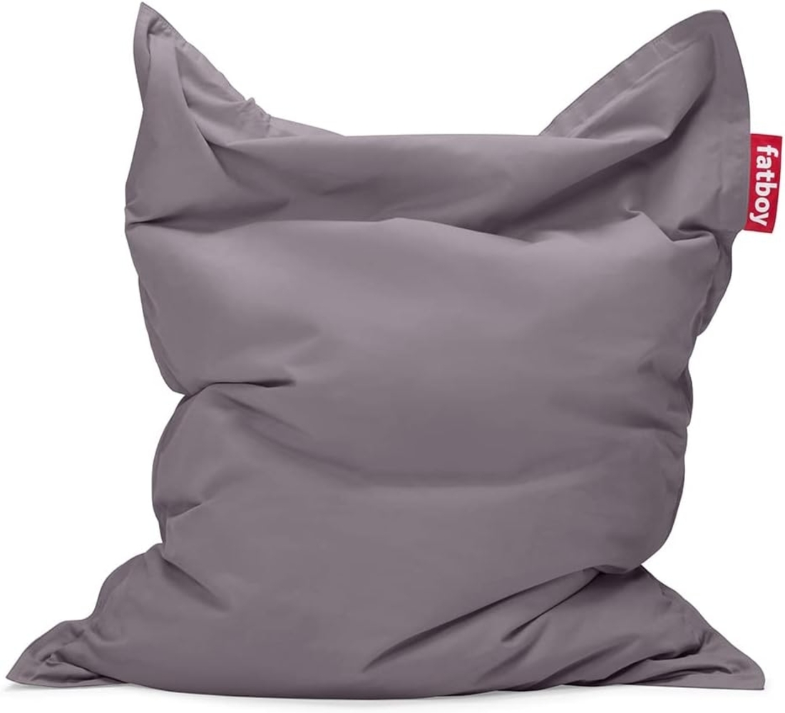 Fatboy Original Stonewashed Sitzsack - Indoor Beanbag aus Baumwolle - Sitzkissen Grau - Für Erwachsene und Kinder - 180x140 cm Bild 1