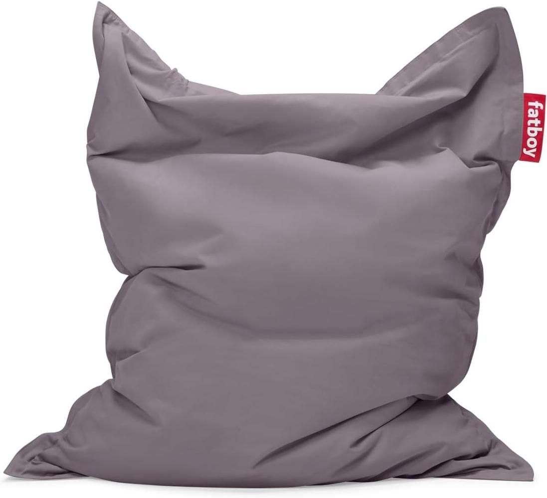 Fatboy Original Stonewashed Sitzsack - Indoor Beanbag aus Baumwolle - Sitzkissen Grau - Für Erwachsene und Kinder - 180 x 140 cm Bild 1